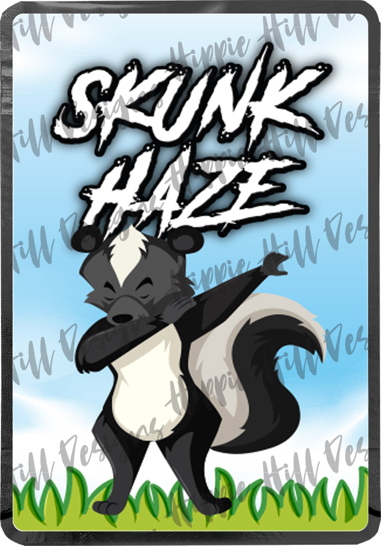 Skunk Haze custom printed mylar bag