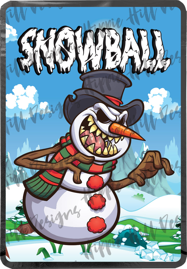 Snowball custom printed mylar bag