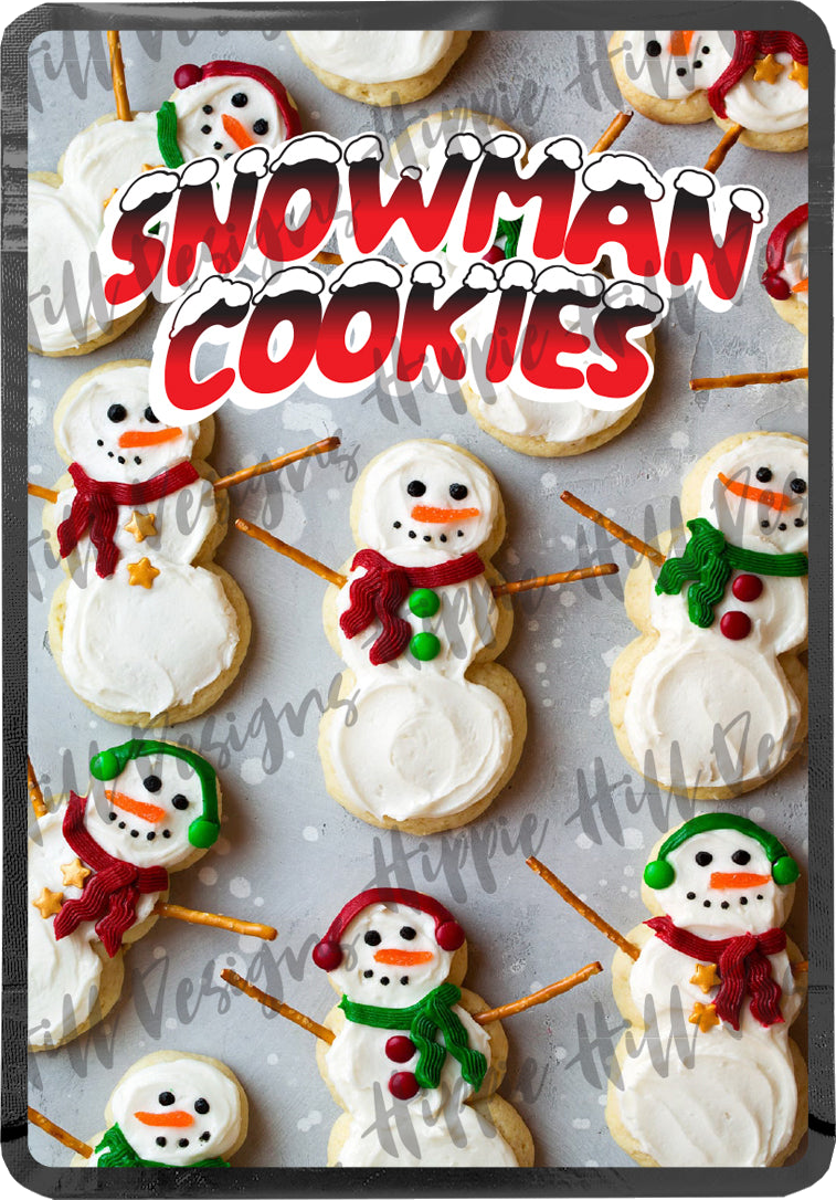 Snowman Cookies V2. custom printed mylar bag