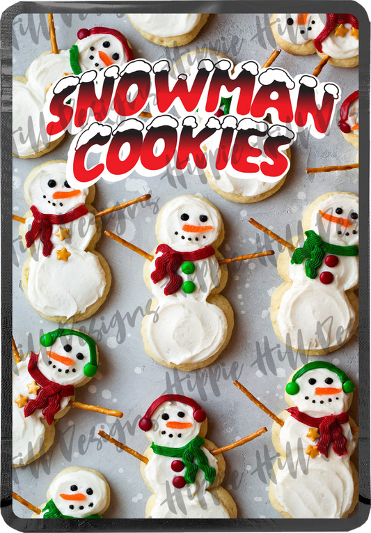 Snowman Cookies V2. custom printed mylar bag