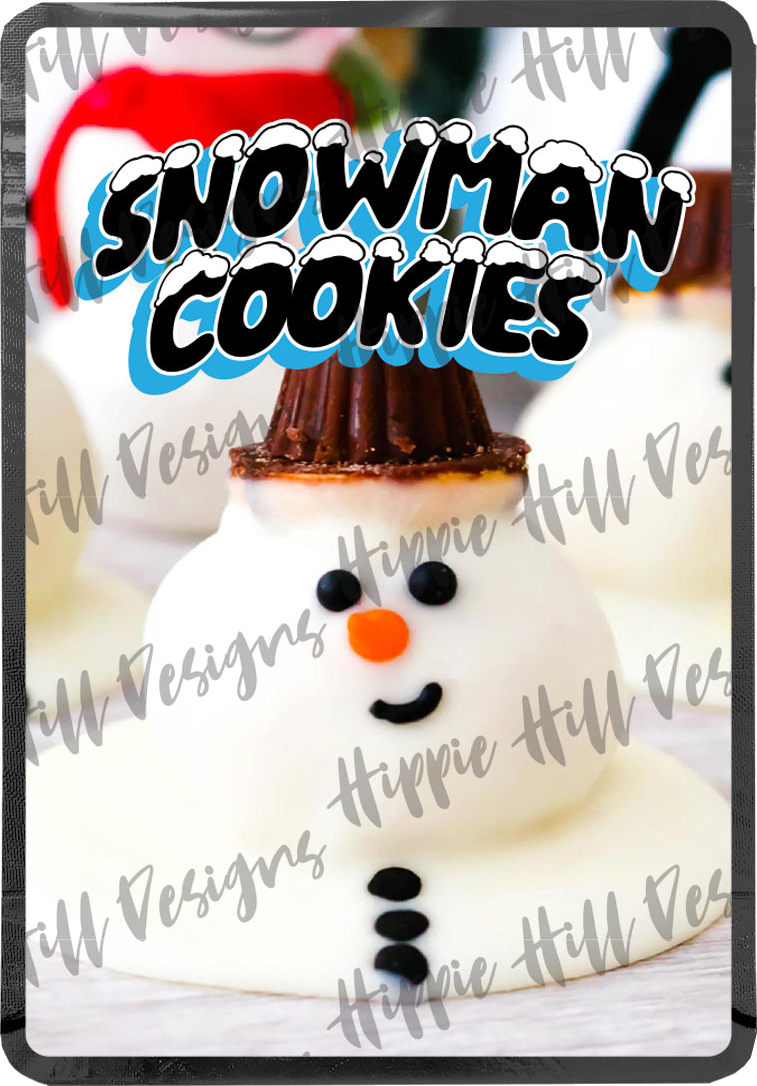 Snowman Cookies custom printed mylar bag