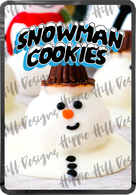 Snowman Cookies custom printed mylar bag