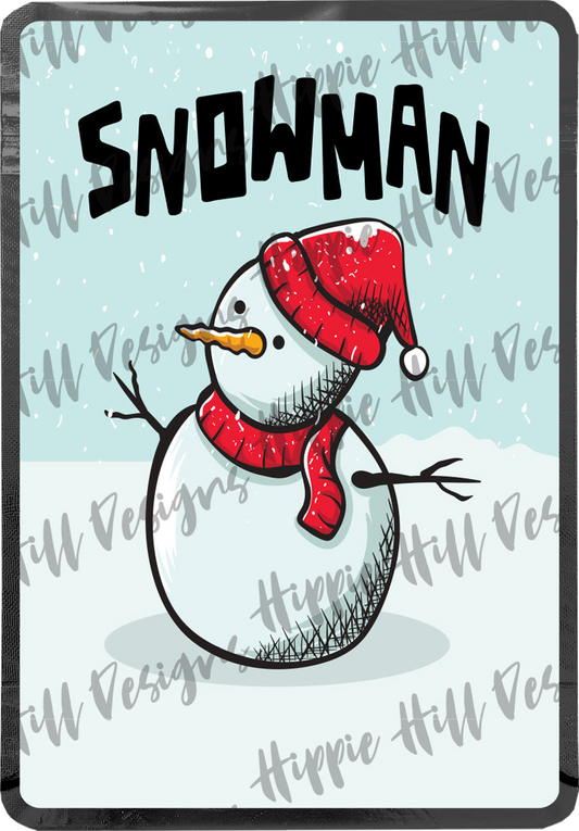 Snowman V2. custom printed mylar bag