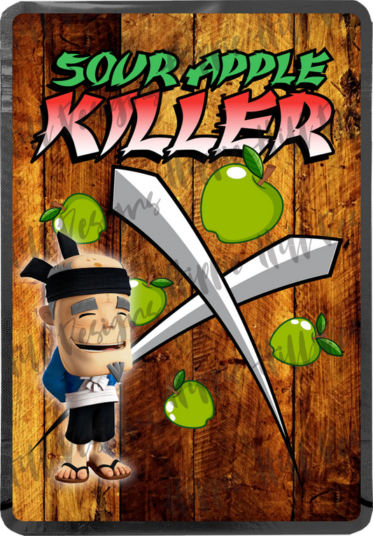 Sour Apple Killer custom printed mylar bag