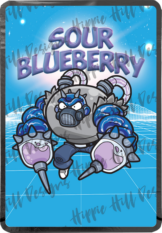 Sour Blueberry custom printed mylar bag