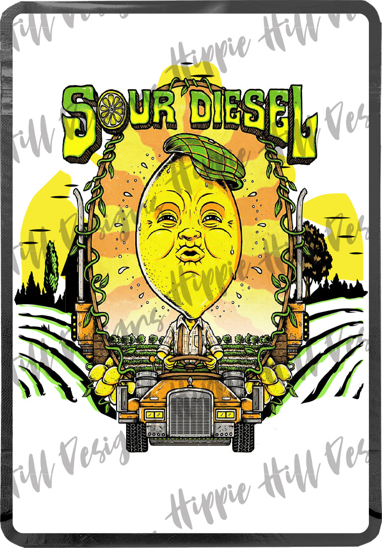 Sour Diesel custom printed mylar bag