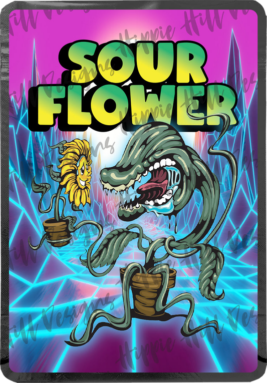 Sour Flower custom printed mylar bag