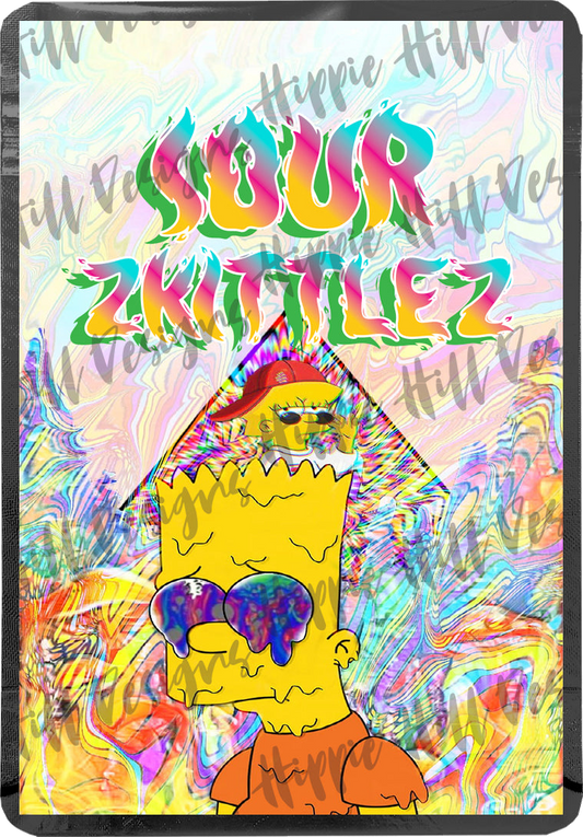 Sour Zkittlez custom printed mylar bag