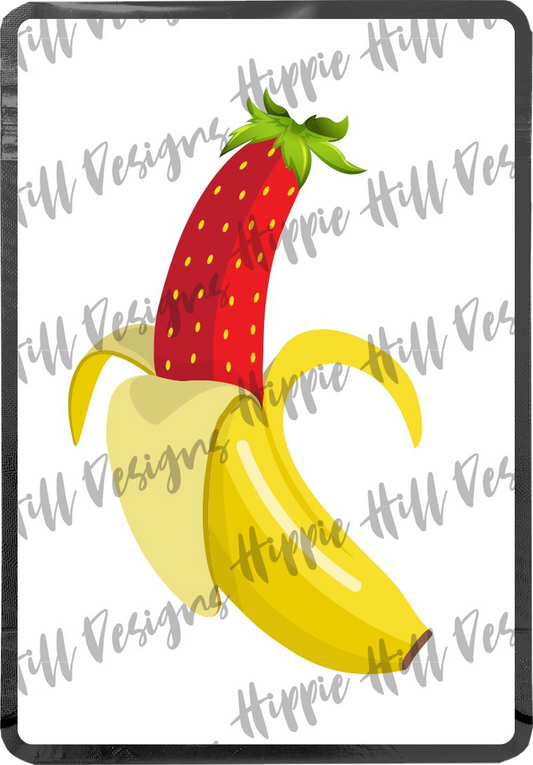 Strawberry Banana custom printed mylar bag