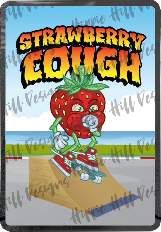 Strawberry Cough custom printed mylar bag