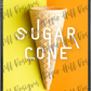 Sugar Cone custom printed mylar bag