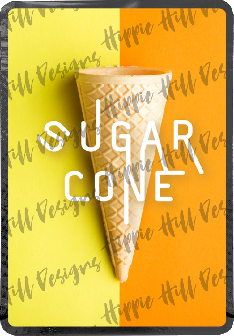 Sugar Cone custom printed mylar bag