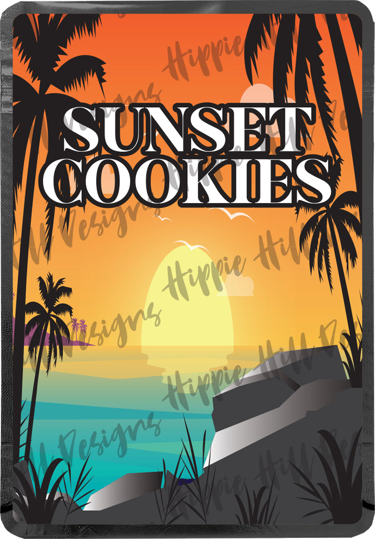 Sunset Cookies custom printed mylar bag
