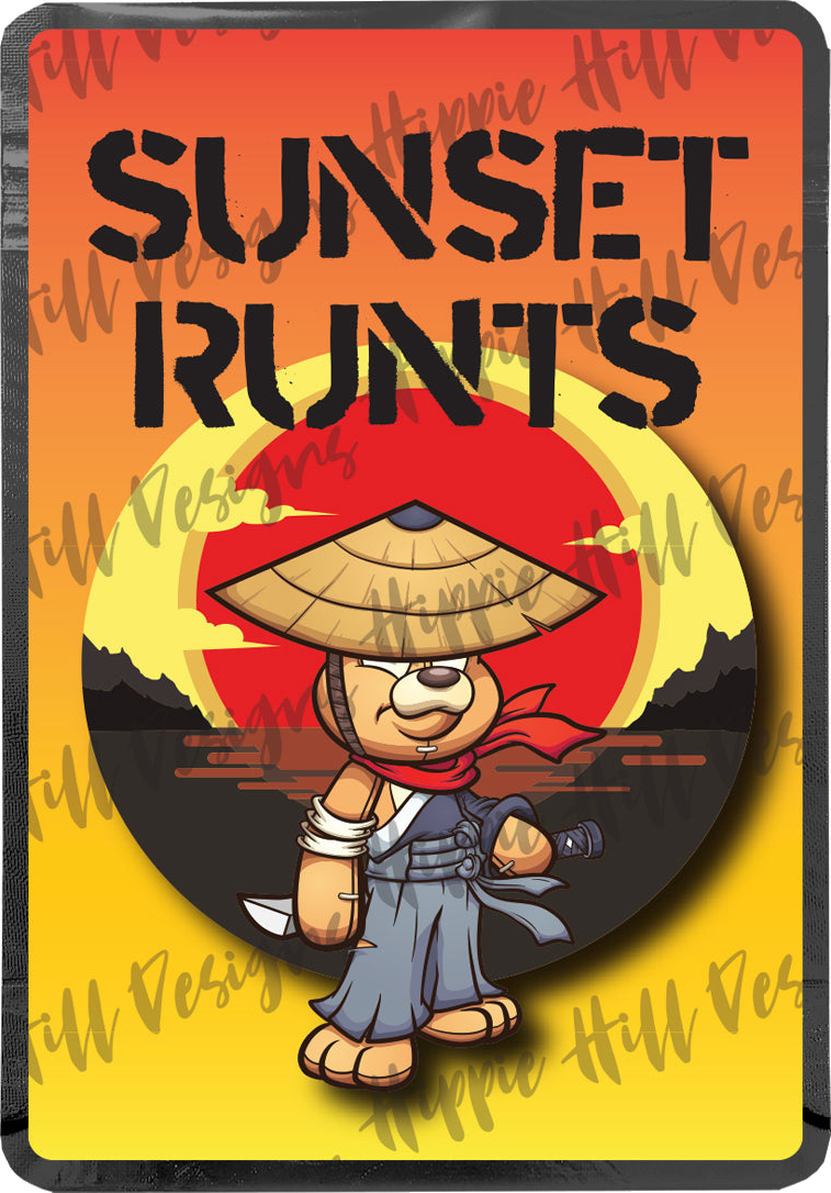 Sunset Runts custom printed mylar bag