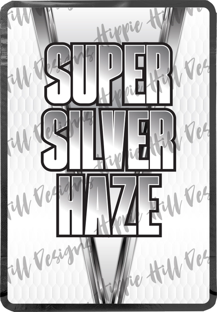 Super Silver Haze custom printed mylar bag