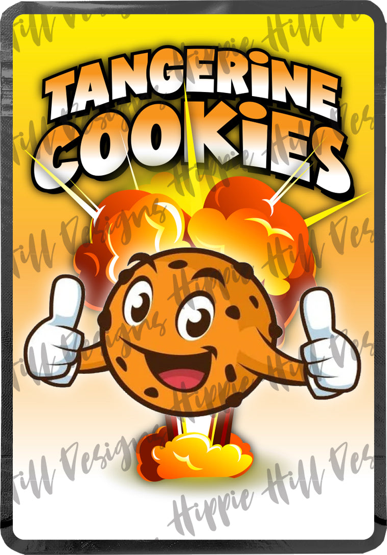 Tangerine Cookies custom printed mylar bag