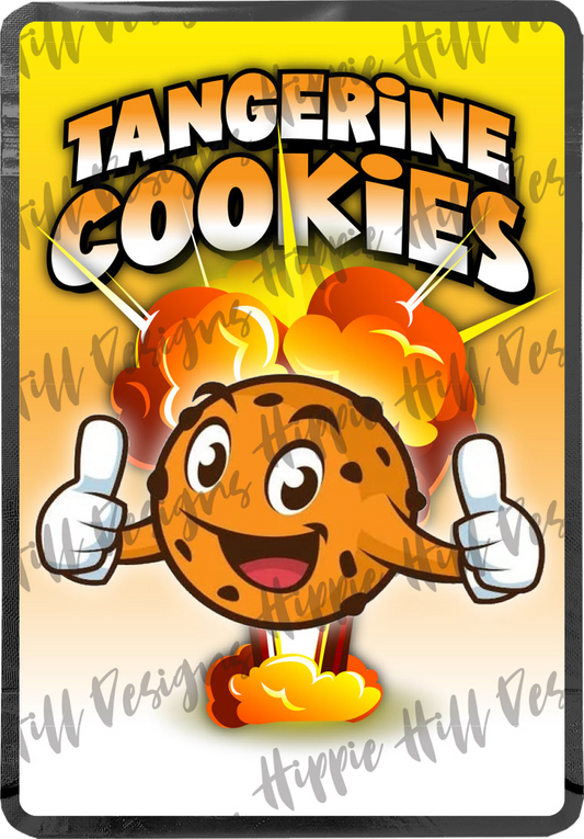 Tangerine Cookies custom printed mylar bag