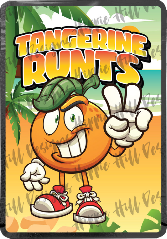 Tangerine Runts custom printed mylar bag