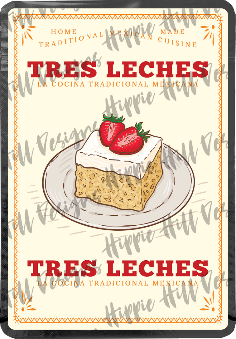 Tres Leches custom printed mylar bag