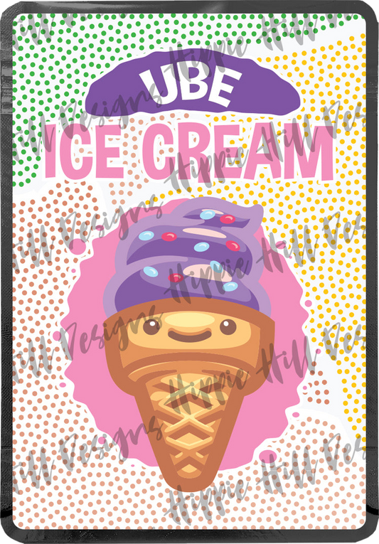 Ube Ice Cream custom printed mylar bag