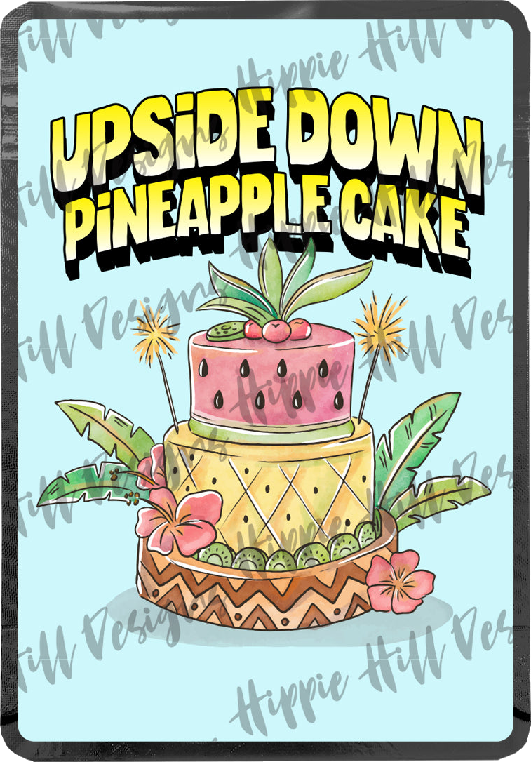 Upside Down Pineapple Cake custom printed mylar bag