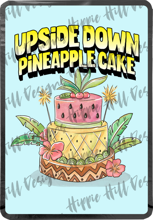 Upside Down Pineapple Cake custom printed mylar bag