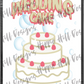 Wedding Cake custom printed mylar bag