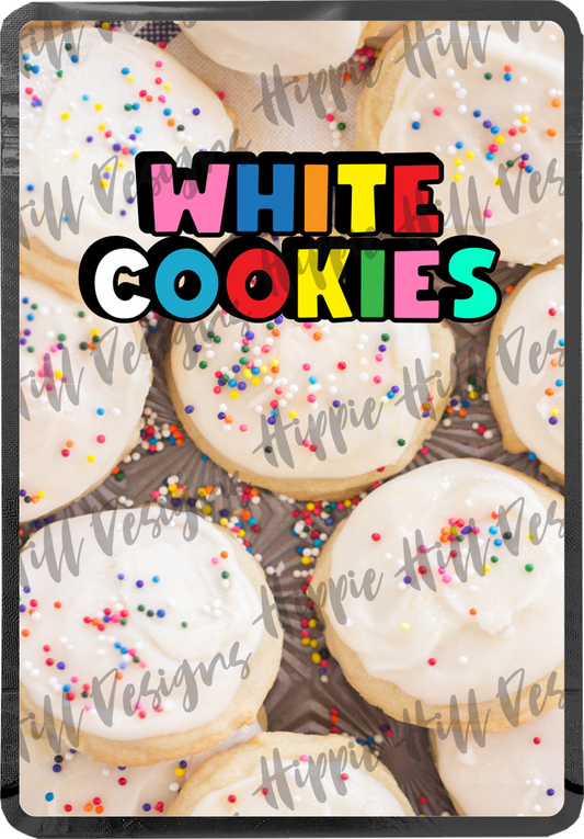 White Cookies custom printed mylar bag