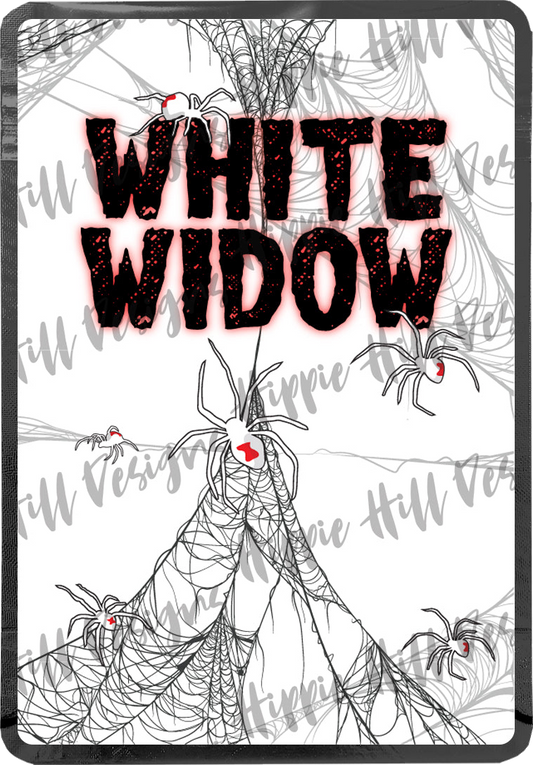 White Widow custom printed mylar bag
