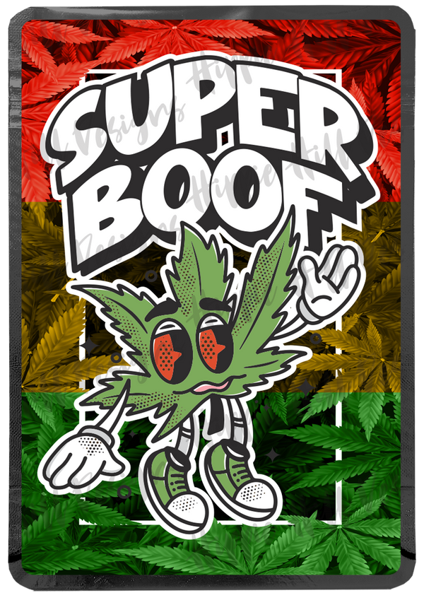 Super Boof custom printed mylar bag