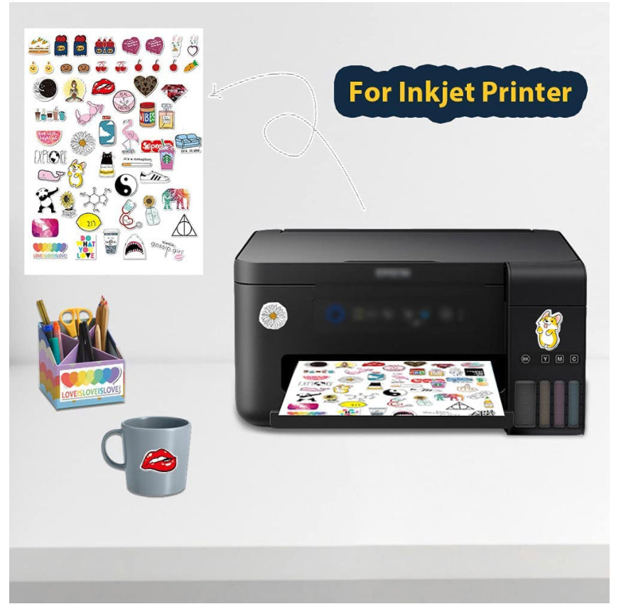 BOPP Printable Sticker Sheets - 8.5x14"
